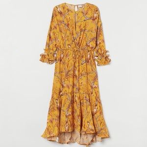 H&M yellow maxi dress